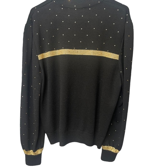 St. John Evening  Gold Star
Ribbon Sweater Black/ivory skirt | Size M/4 - Picture 8 of 16